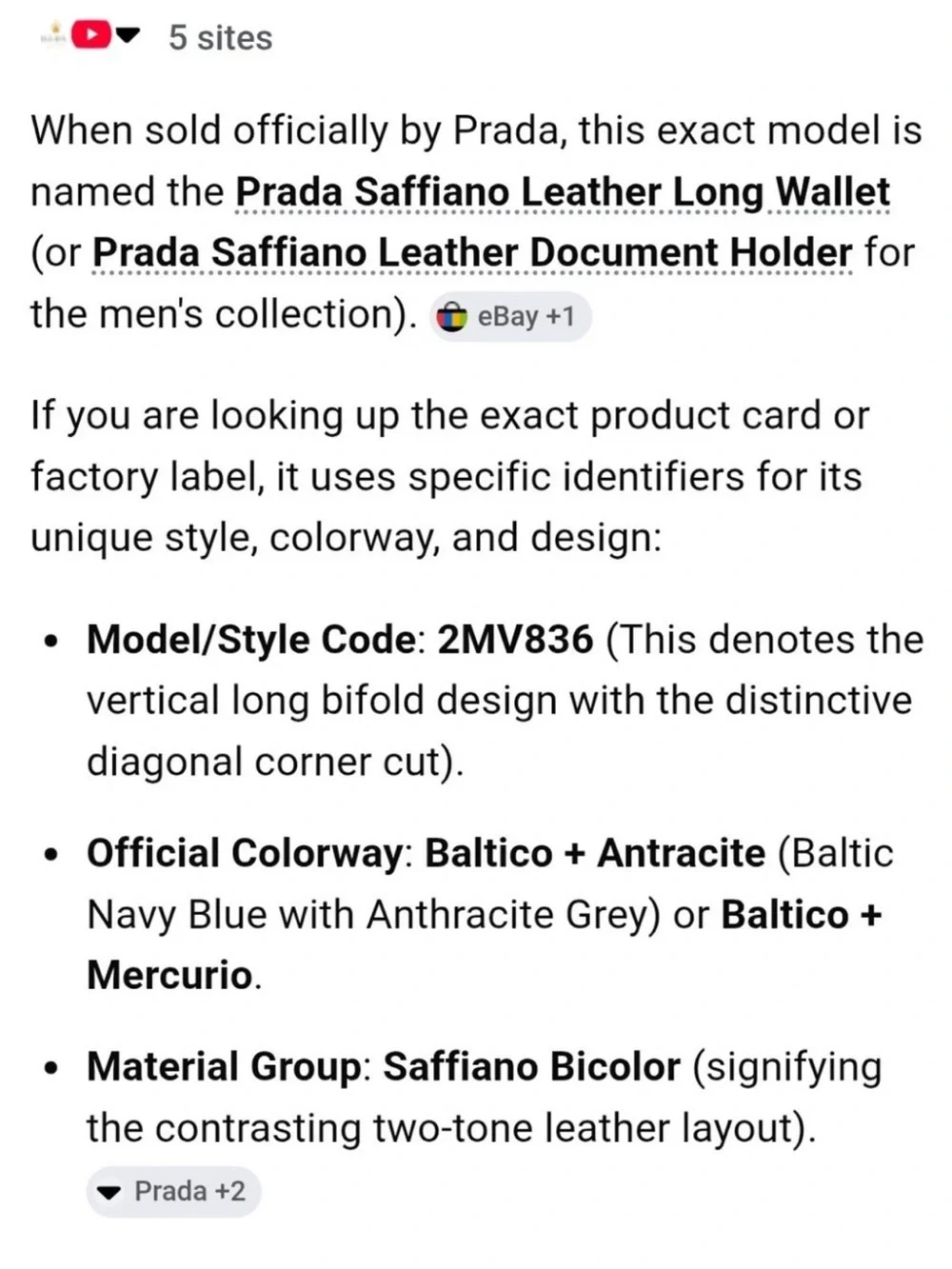 Prada Saffiano Leather Long Wallet - AUTHENTICITY CARD INCLUDED - MSRP $830